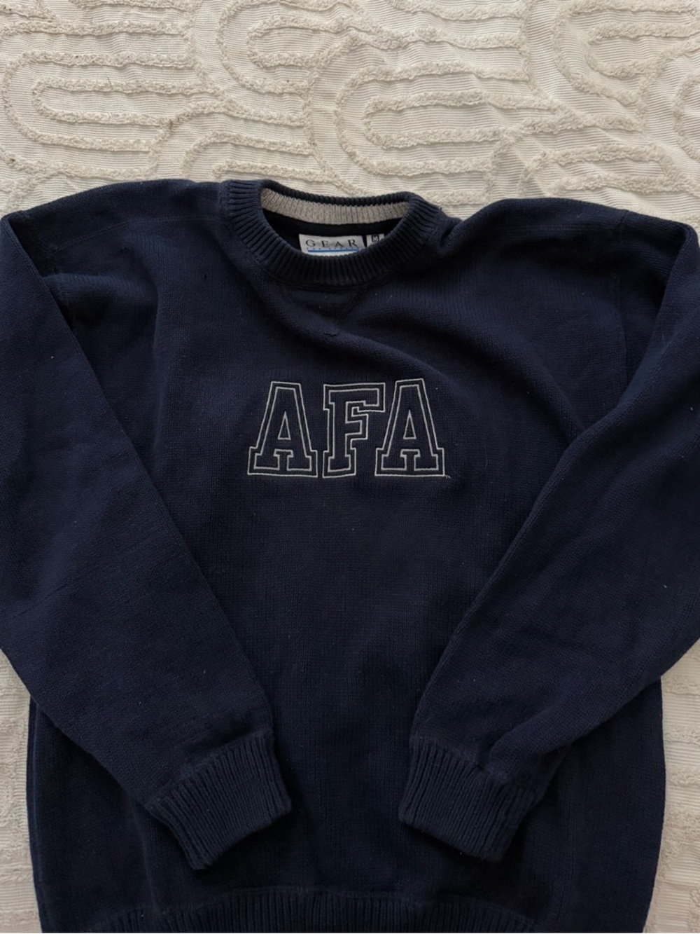 Gear For Sports Navy Crewneck Sweater with AFA Chest Logo
